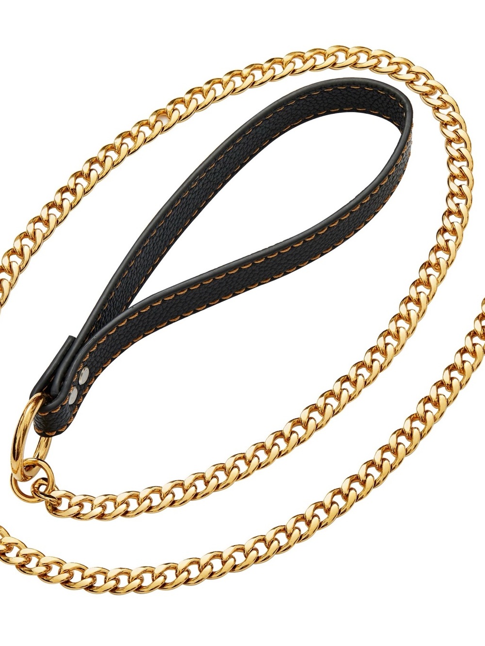 24” Gold Stainless Steel Cuban Link Dog Leash – 19mm Heavy Duty